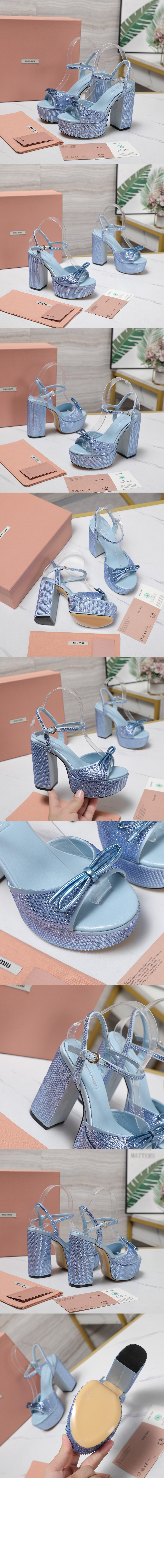 미러급레플리카사이트 | 명품레플리카 전문 쇼핑몰  | 퍼스트원 - 크리스털 장식 플랫폼 샌들 5XP908 &gt; 미우미우