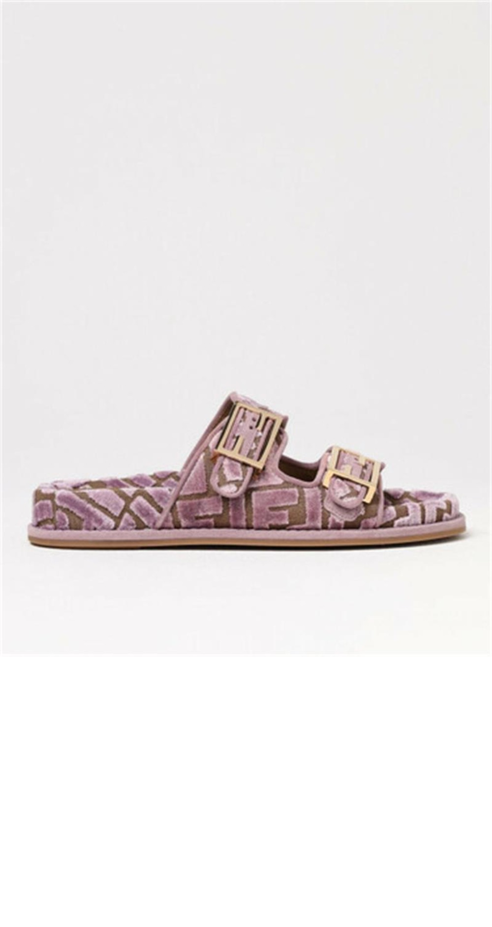 미러급레플리카사이트 | 명품레플리카 전문 쇼핑몰  | 퍼스트원 - 모브 핑크 FF 자카드 벨벳 슬라이드 8X8326 &gt; 펜디