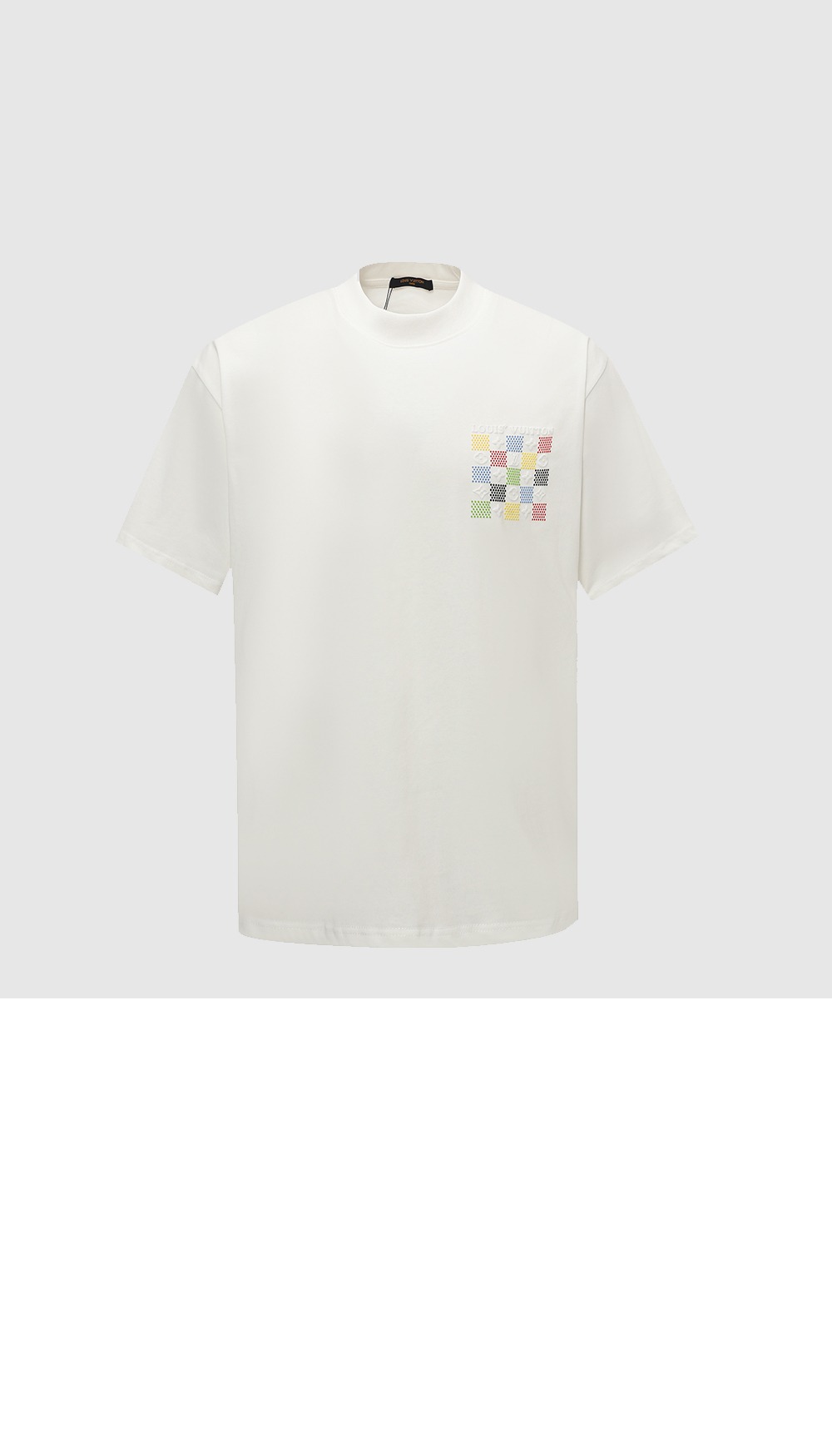 미러급레플리카사이트 | 명품레플리카 전문 쇼핑몰  | 퍼스트원 - 컬러 체크 모노그램 로고 반팔티 &gt; 루이비통