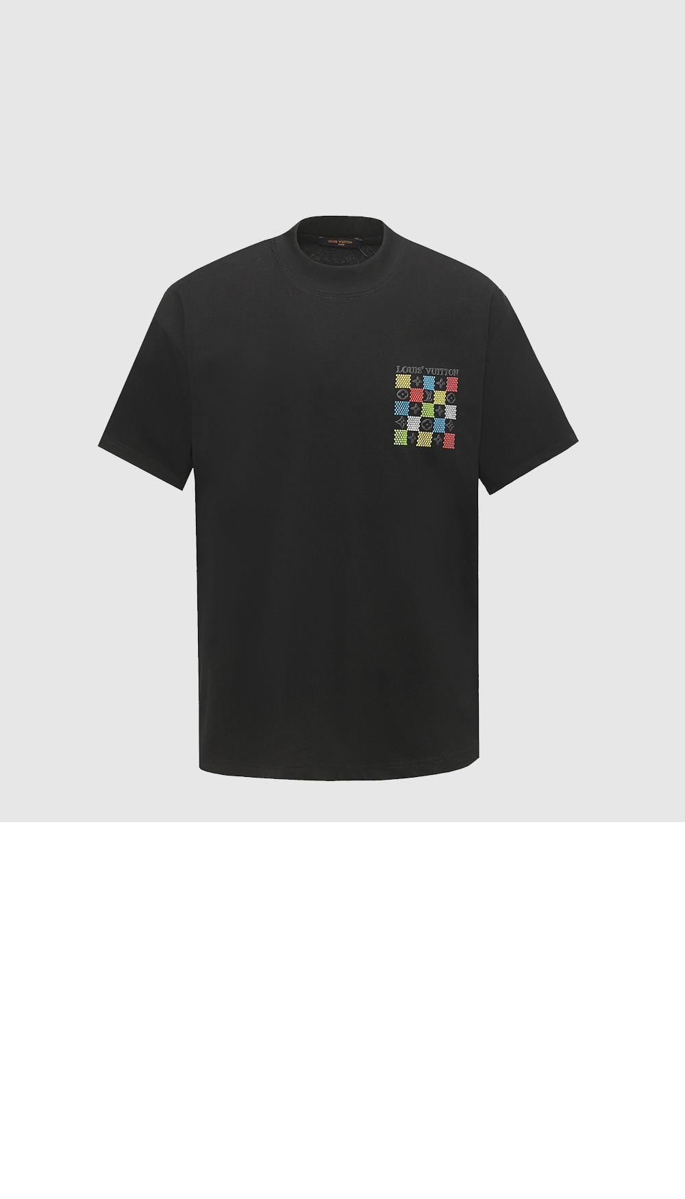 미러급레플리카사이트 | 명품레플리카 전문 쇼핑몰  | 퍼스트원 - 컬러 체크 모노그램 로고 반팔티 &gt; 루이비통