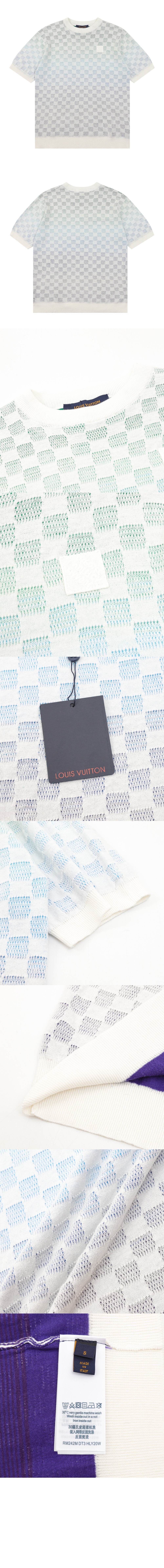 미러급레플리카사이트 | 명품레플리카 전문 쇼핑몰  | 퍼스트원 - 그라데이션 자카드 니트 반팔 &gt; 루이비통