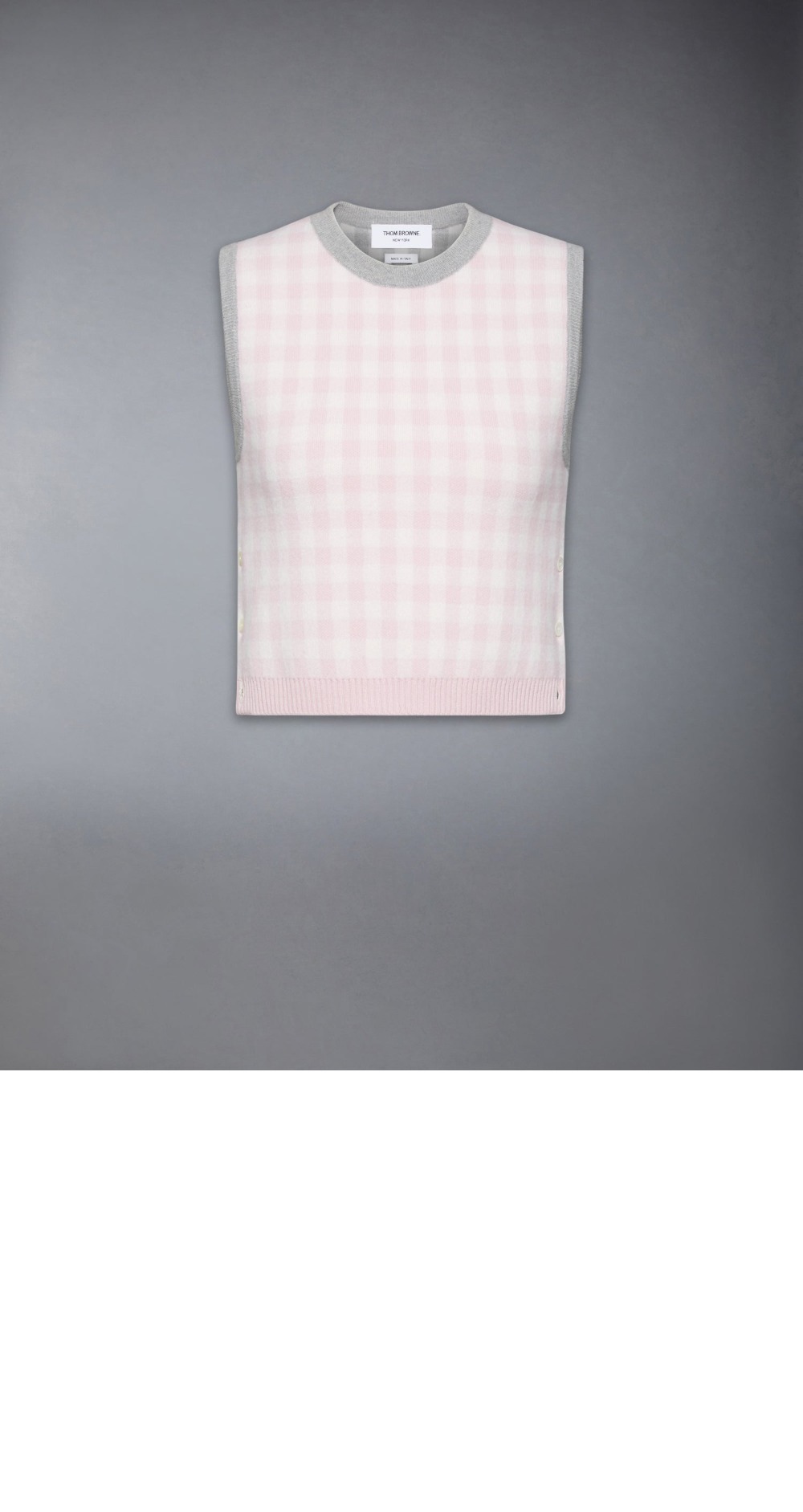 미러급레플리카사이트 | 명품레플리카 전문 쇼핑몰  | 퍼스트원 - 펀믹스 깅엄 체크 자카드 메리노 울 쉘 탑 &gt; 톰브라운