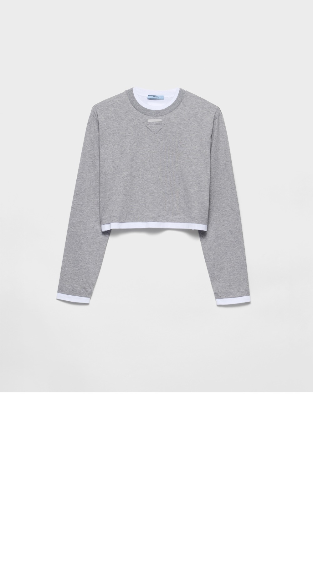 미러급레플리카사이트 | 명품레플리카 전문 쇼핑몰  | 퍼스트원 - 긴 소매 코튼 저지 티셔츠 &gt; 프라다