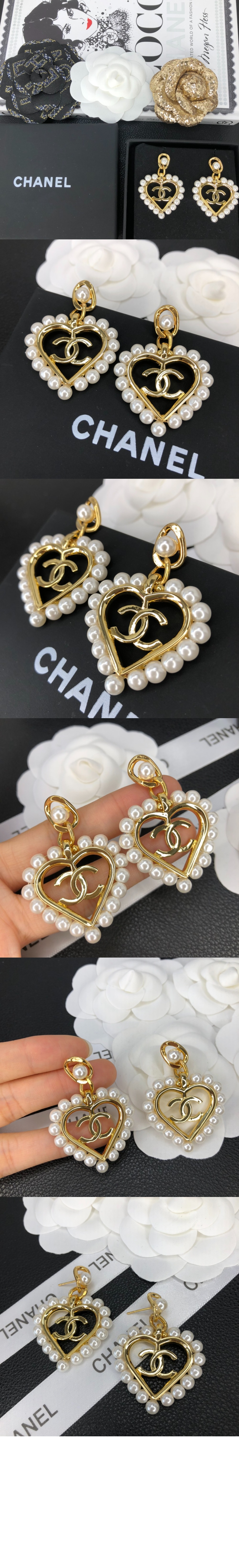 미러급레플리카사이트 | 명품레플리카 전문 쇼핑몰  | 퍼스트원 - 진주 펄 하트 CC 이어링 AB2597 &gt; 샤넬