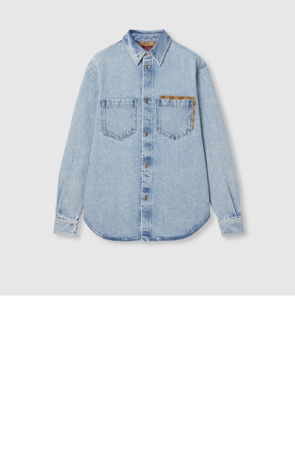 미러급레플리카사이트 | 명품레플리카 전문 쇼핑몰  | 퍼스트원 - GG 인서트 워시드 데님 셔츠 &gt; 구찌