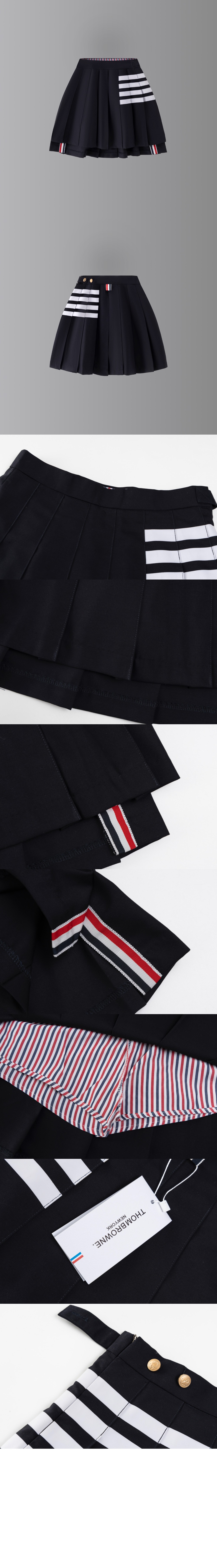 미러급레플리카사이트 | 명품레플리카 전문 쇼핑몰  | 퍼스트원 - 사선 플리츠 미니 스커트 &gt; 톰브라운