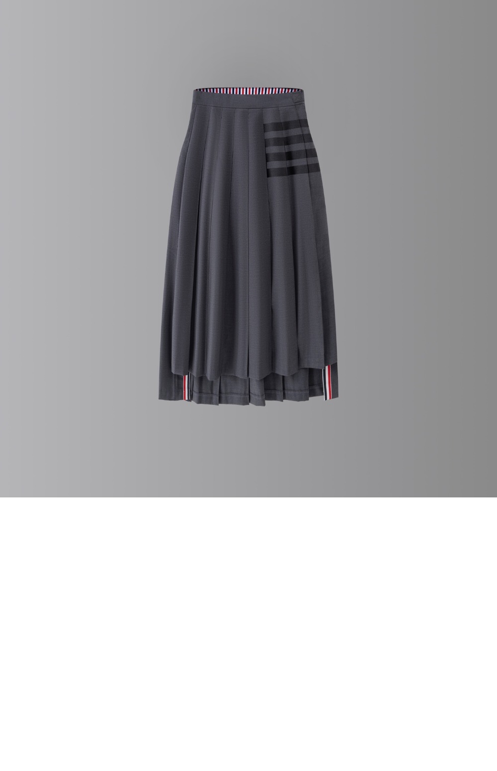 미러급레플리카사이트 | 명품레플리카 전문 쇼핑몰  | 퍼스트원 - 플레인 위브 4바 플리츠 미디 스커트 &gt; 톰브라운