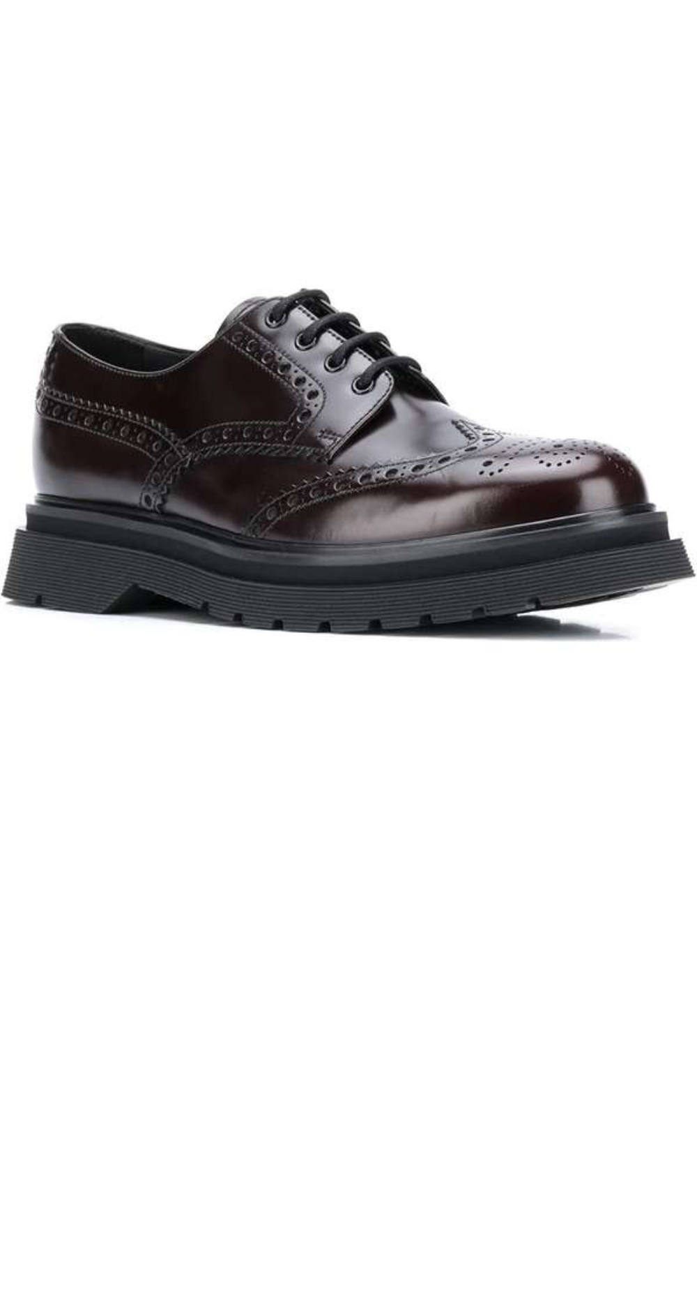 미러급레플리카사이트 | 명품레플리카 전문 쇼핑몰  | 퍼스트원 - 펀치 홀 디테일 레이스업 슈즈 2EE347 > 프라다