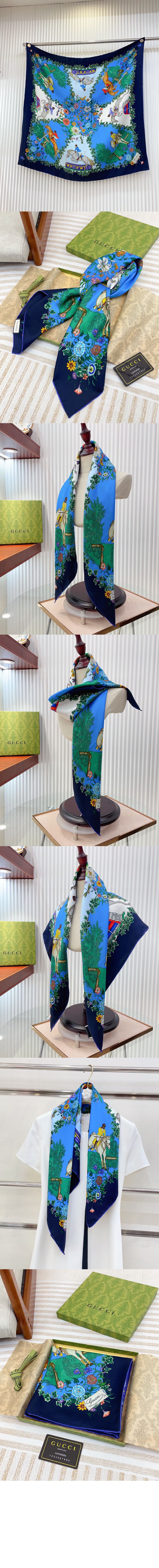 미러급레플리카사이트 | 명품레플리카 전문 쇼핑몰  | 퍼스트원 - 프린트 실크 트윌 까레 810870 &gt; 구찌