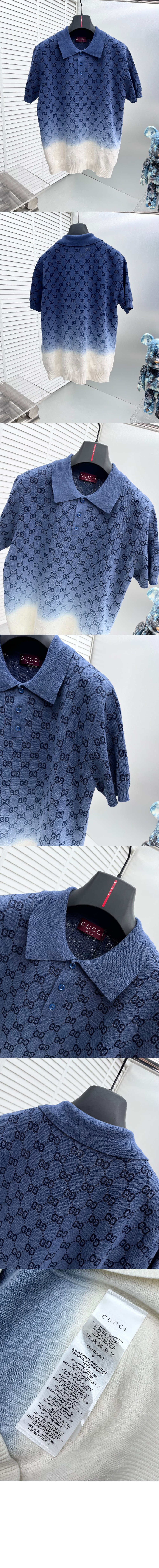 미러급레플리카사이트 | 명품레플리카 전문 쇼핑몰  | 퍼스트원 - GG 코튼 니트 자카드 폴로 티셔츠 &gt; 구찌
