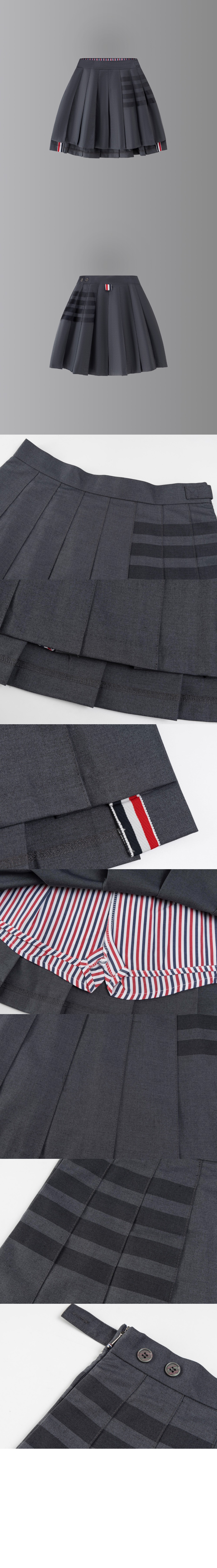 미러급레플리카사이트 | 명품레플리카 전문 쇼핑몰  | 퍼스트원 - 사선 플리츠 미니 스커트 &gt; 톰브라운