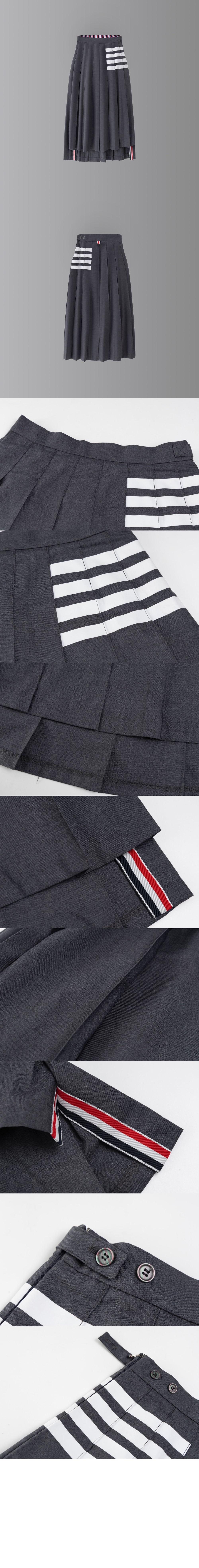 미러급레플리카사이트 | 명품레플리카 전문 쇼핑몰  | 퍼스트원 - 플레인 위브 4바 플리츠 미디 스커트 &gt; 톰브라운