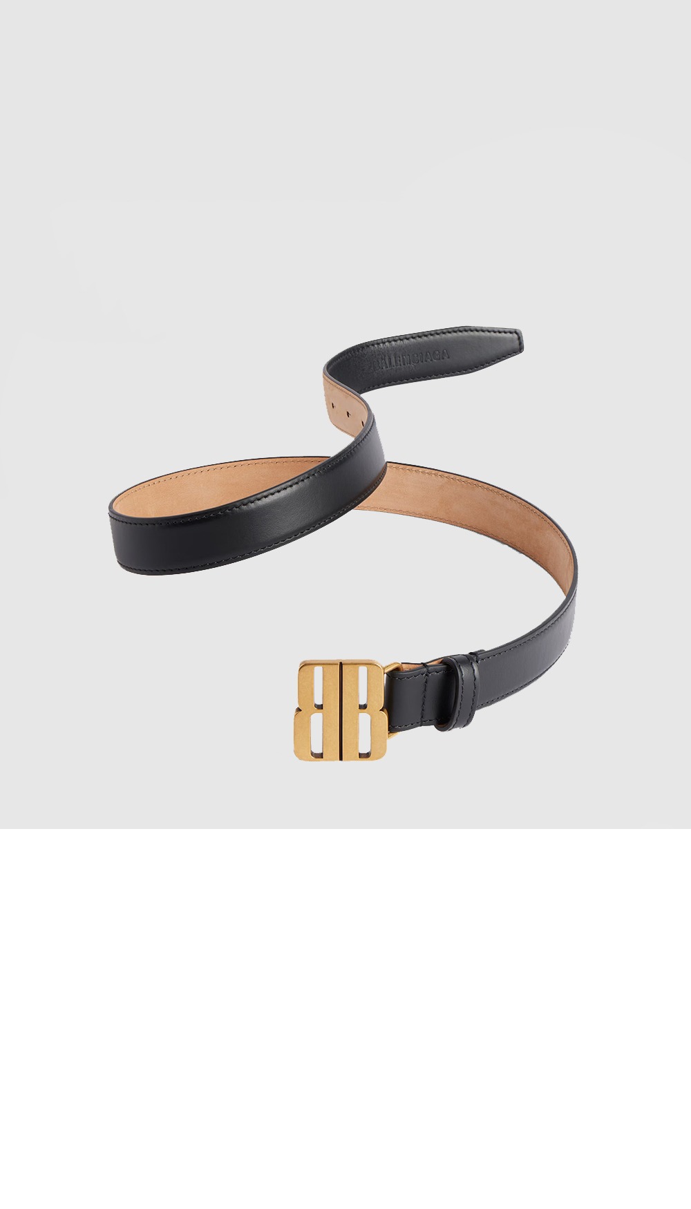 미러급레플리카사이트 | 명품레플리카 전문 쇼핑몰  | 퍼스트원 - 나노 블랙 유광 얇은 소가죽 벨트 829005 > 발렌시아가