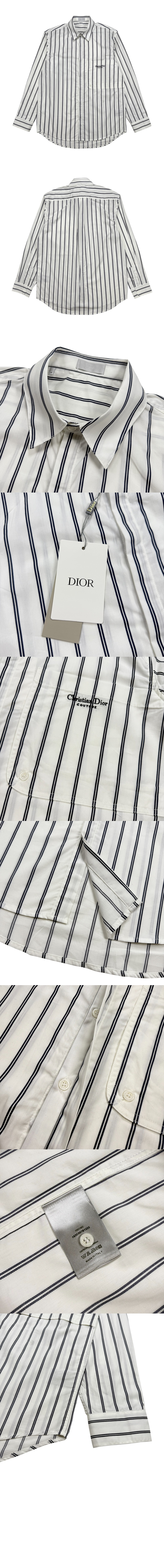 미러급레플리카사이트 | 명품레플리카 전문 쇼핑몰  | 퍼스트원 - 로고 디테일 스트라이프 코튼 셔츠 &gt; 디올