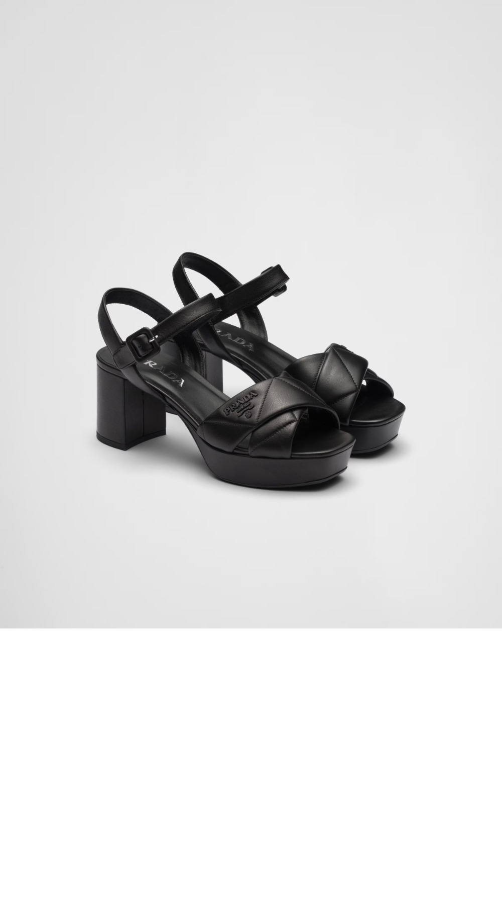 미러급레플리카사이트 | 명품레플리카 전문 쇼핑몰  | 퍼스트원 - 퀼팅 나파 가죽 플랫폼 샌들 1XP43B &gt; 프라다