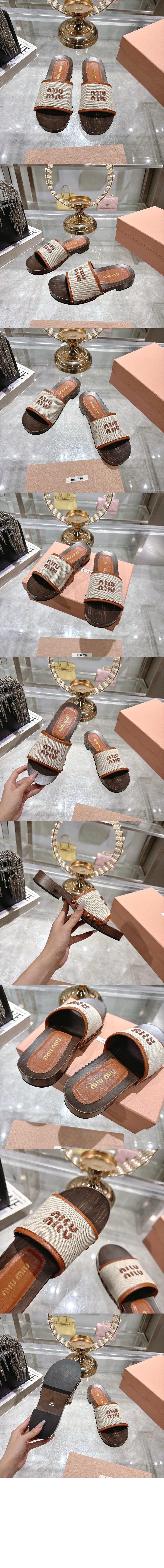 미러급레플리카사이트 | 명품레플리카 전문 쇼핑몰  | 퍼스트원 - 캔버스 및 가죽 클로그 5Z445E &gt; 미우미우