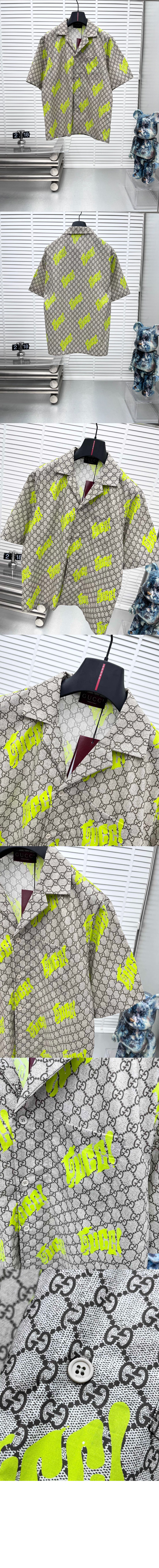 미러급레플리카사이트 | 명품레플리카 전문 쇼핑몰  | 퍼스트원 - 프린트 코튼 포플린 볼링 셔츠 &gt; 구찌