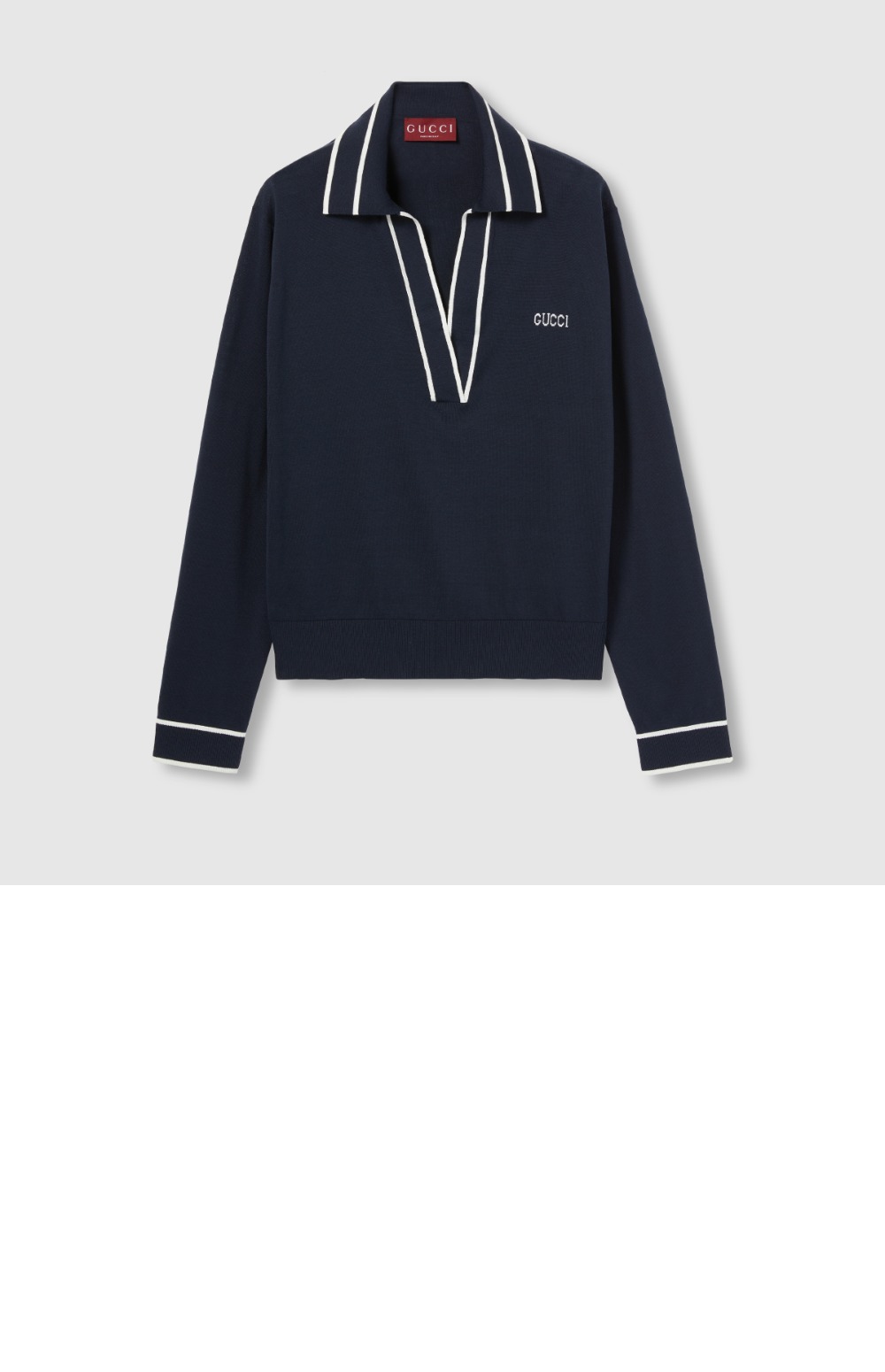 미러급레플리카사이트 | 명품레플리카 전문 쇼핑몰  | 퍼스트원 - 로고 자카드 브이넥 폴로 셔츠 &gt; 구찌