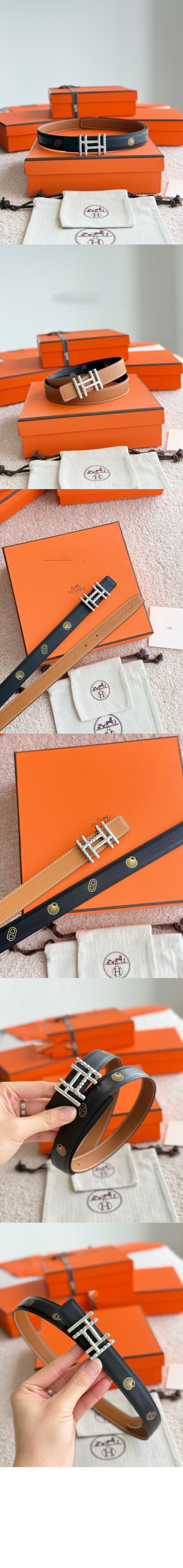 미러급레플리카사이트 | 명품레플리카 전문 쇼핑몰  | 퍼스트원 - H au Carre Twist 벨트 버클 Hermes sur Mer 리버서블 가죽 스트랩 &gt; 에르메스
