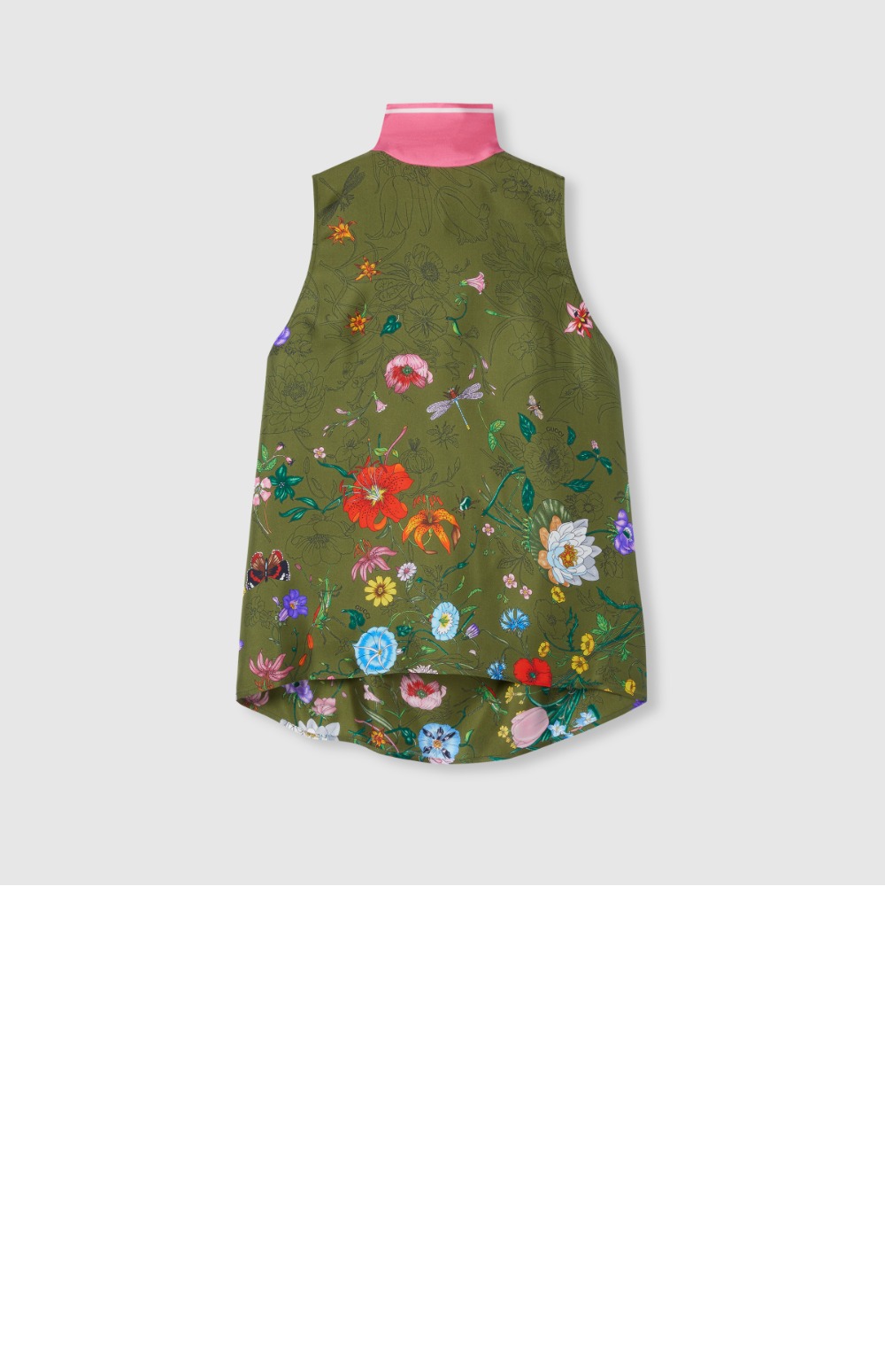 미러급레플리카사이트 | 명품레플리카 전문 쇼핑몰  | 퍼스트원 - 프린트 민소매 실크 탑 &gt; 구찌