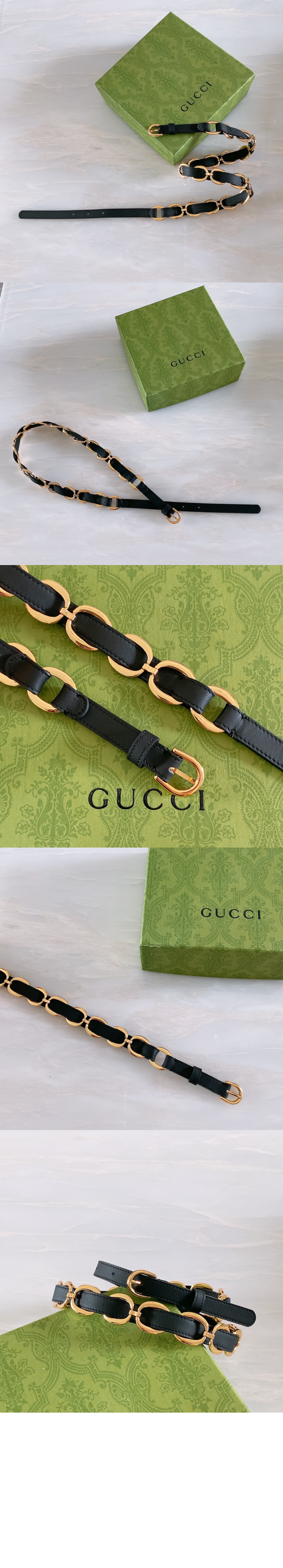 미러급레플리카사이트 | 명품레플리카 전문 쇼핑몰  | 퍼스트원 - 체인 디테일 가죽 벨트 620688 &gt; 구찌