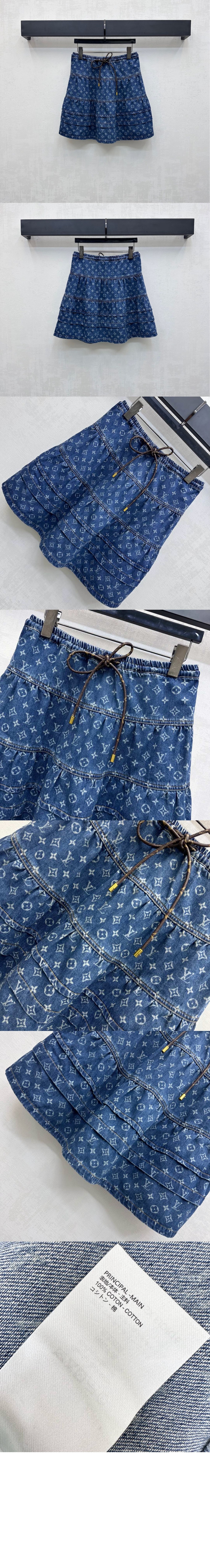 미러급레플리카사이트 | 명품레플리카 전문 쇼핑몰  | 퍼스트원 - 모노그램 데님 티어드 스커트 &gt; 루이비통