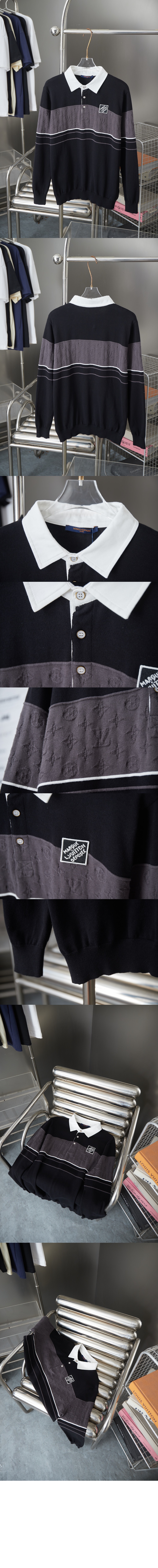 미러급레플리카사이트 | 명품레플리카 전문 쇼핑몰  | 퍼스트원 - 모노그램 자카드 롱 슬리브드 폴로 셔츠 &gt; 루이비통