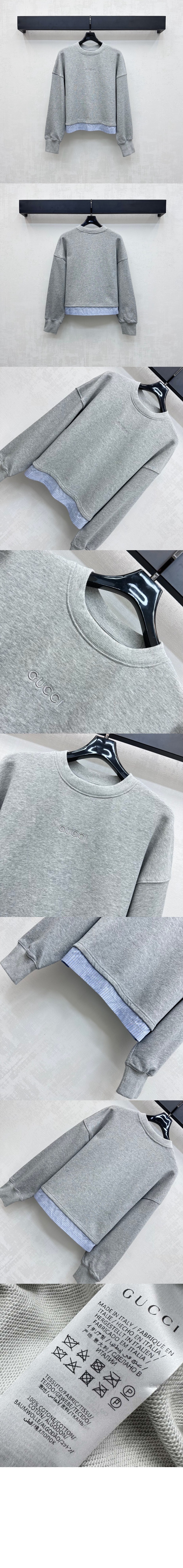 미러급레플리카사이트 | 명품레플리카 전문 쇼핑몰  | 퍼스트원 - 자수 코튼 스웨트셔츠 &gt; 구찌
