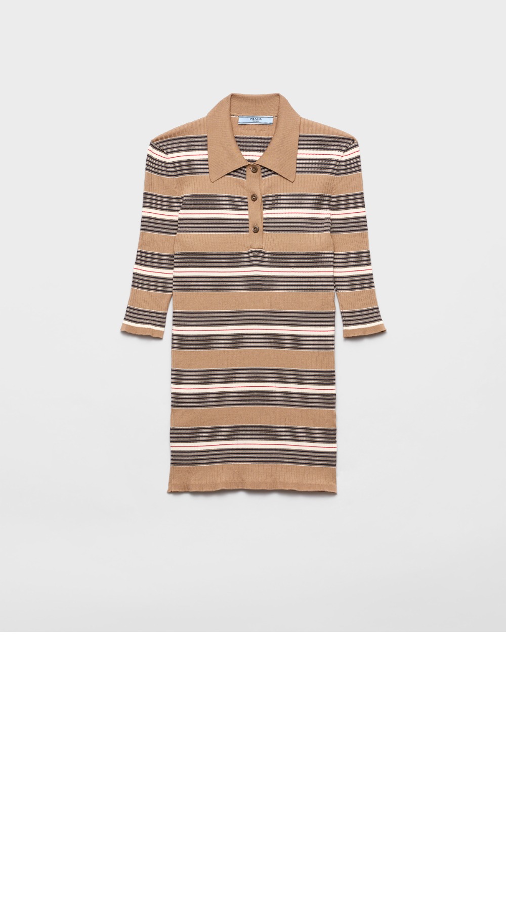 미러급레플리카사이트 | 명품레플리카 전문 쇼핑몰  | 퍼스트원 - 스트라이프 코튼 폴로 셔츠 &gt; 프라다