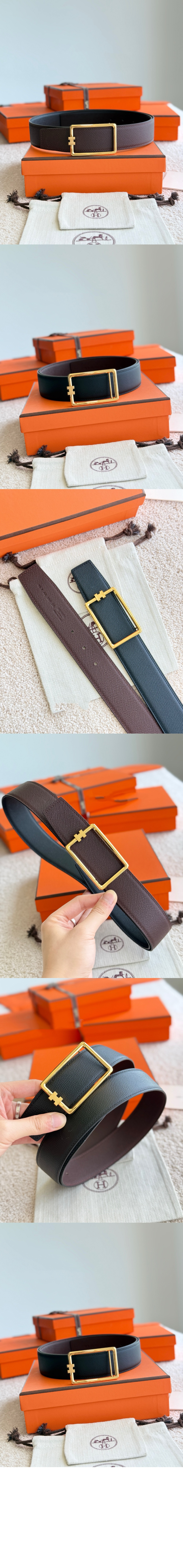 미러급레플리카사이트 | 명품레플리카 전문 쇼핑몰  | 퍼스트원 - 튜브 H 버클 양면 가죽 벨트 &gt; 에르메스