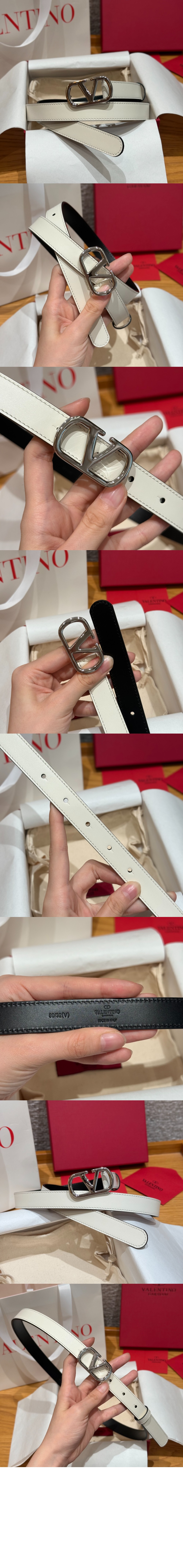 미러급레플리카사이트 | 명품레플리카 전문 쇼핑몰  | 퍼스트원 - 반짝이는 송아지 가죽의 브이로고 시그니처 벨트 &gt; 발렌티노