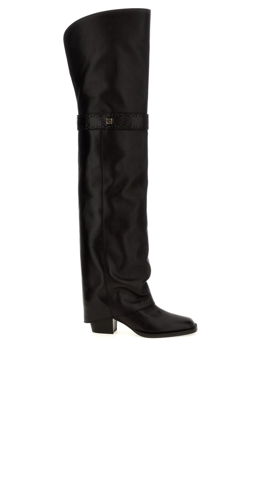 미러급레플리카사이트 | 명품레플리카 전문 쇼핑몰  | 퍼스트원 - 로고 장식 레더 니하이 부츠 8W8565 &gt; 펜디