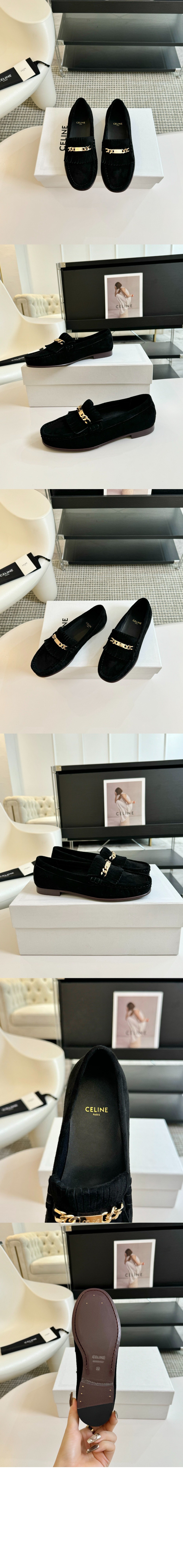 미러급레플리카사이트 | 명품레플리카 전문 쇼핑몰  | 퍼스트원 - 체인 레더 스웨이드 태슬 로퍼 356563 &gt; 셀린느