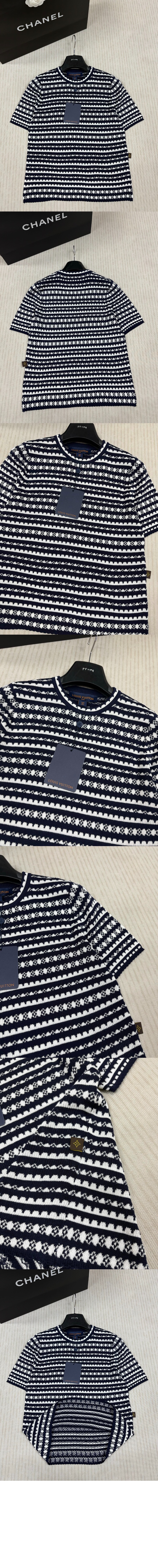 미러급레플리카사이트 | 명품레플리카 전문 쇼핑몰  | 퍼스트원 - 스캘럽 스트라이프 니트 톱 &gt; 루이비통