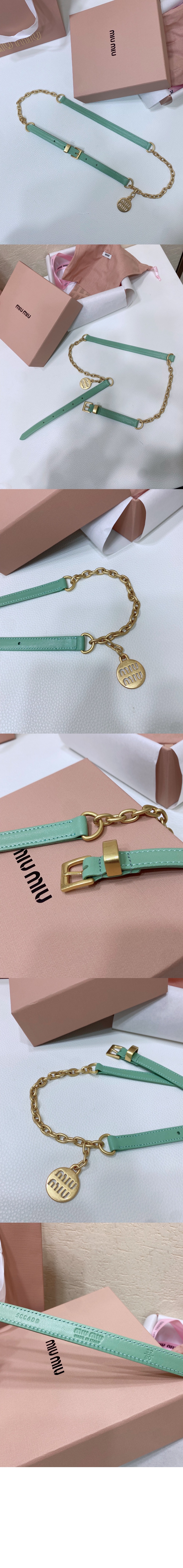 미러급레플리카사이트 | 명품레플리카 전문 쇼핑몰  | 퍼스트원 - 가죽 체인 벨트 5CC550 &gt; 미우미우