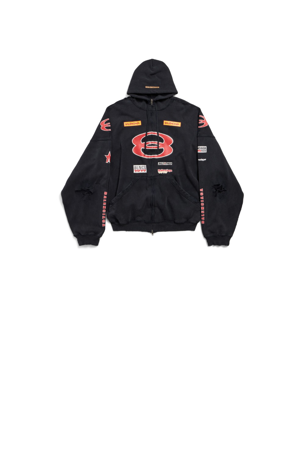 미러급레플리카사이트 | 명품레플리카 전문 쇼핑몰  | 퍼스트원 - 스폰서 로고 라지 집업 후디 &gt; 발렌시아가