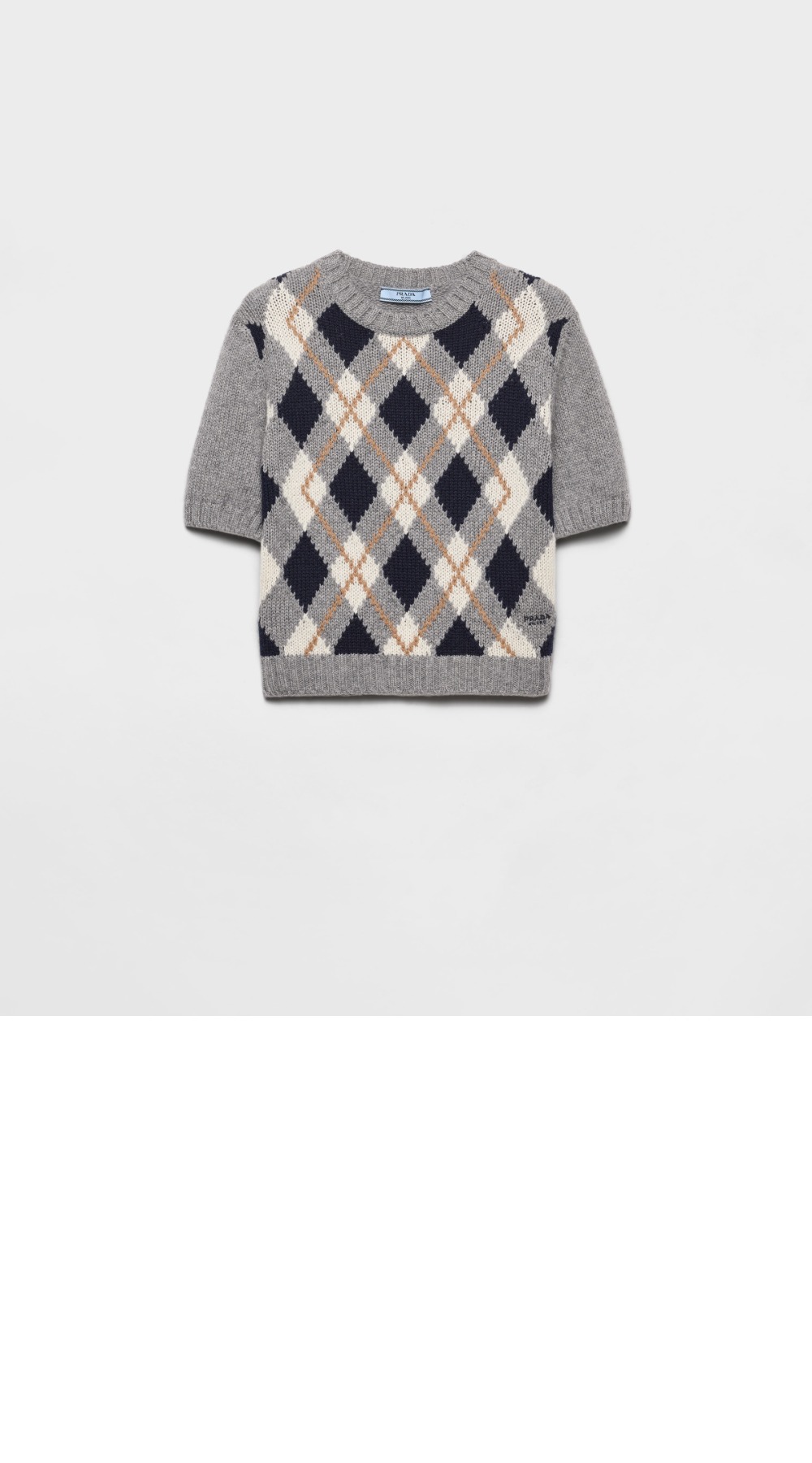 미러급레플리카사이트 | 명품레플리카 전문 쇼핑몰  | 퍼스트원 - 쇼트 슬리브 아가일 니트 캐시미어 스웨터 &gt; 프라다