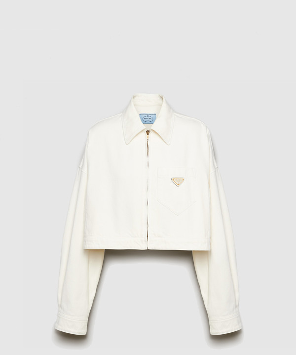 크롭 오가닉 데님 재킷