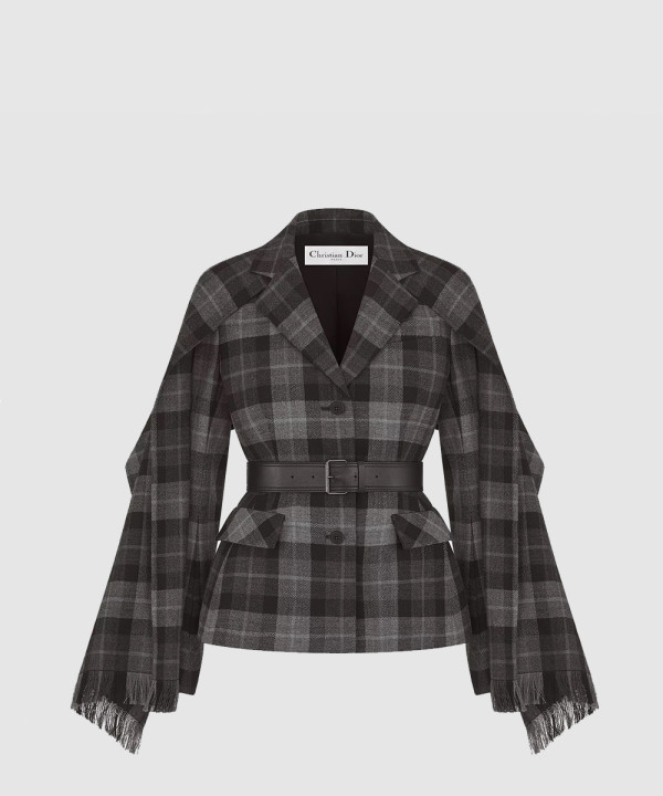 벨트 재킷 탈착식 스카프