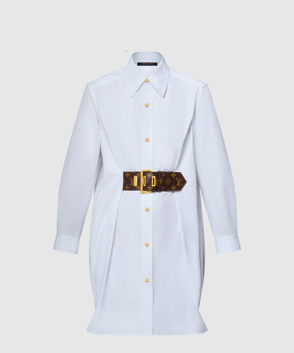 벨티드 셔츠 드레스