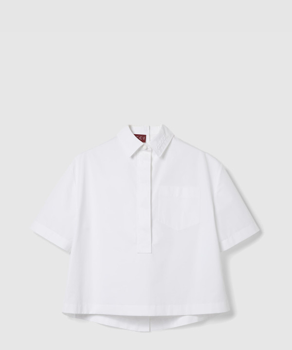 엠보싱 코튼 포플린 셔츠