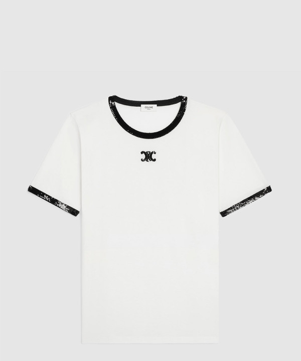 트리옹프 자수 티셔츠