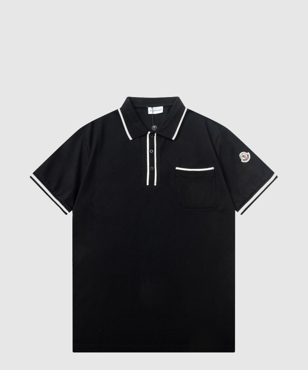 로고 패치 코튼 폴로 셔츠