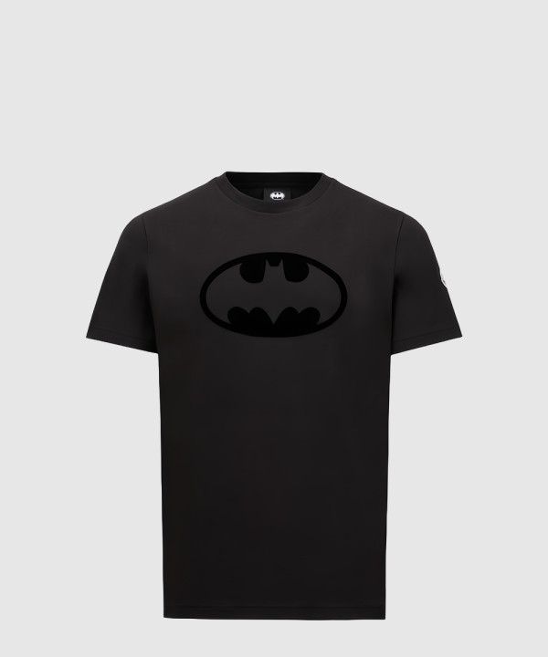 플록 배트맨 로고 면 티셔츠