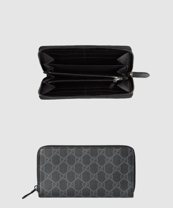 GG 엠블럼 지퍼 아라운드 지갑 821207