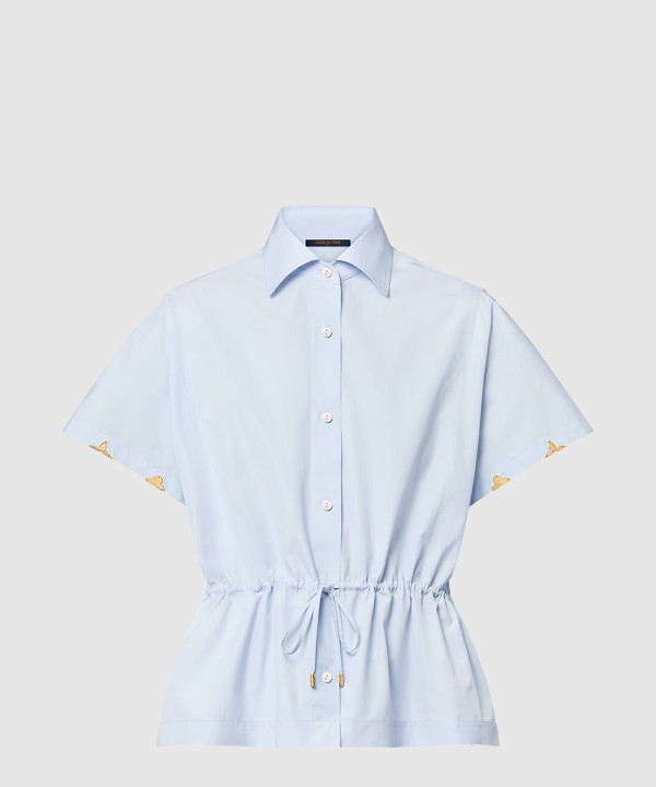 드로스트링 웨이스트 코튼 포플린 셔츠