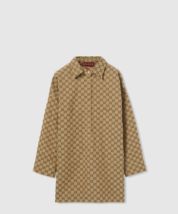 코튼 블렌드 자카드 셔츠