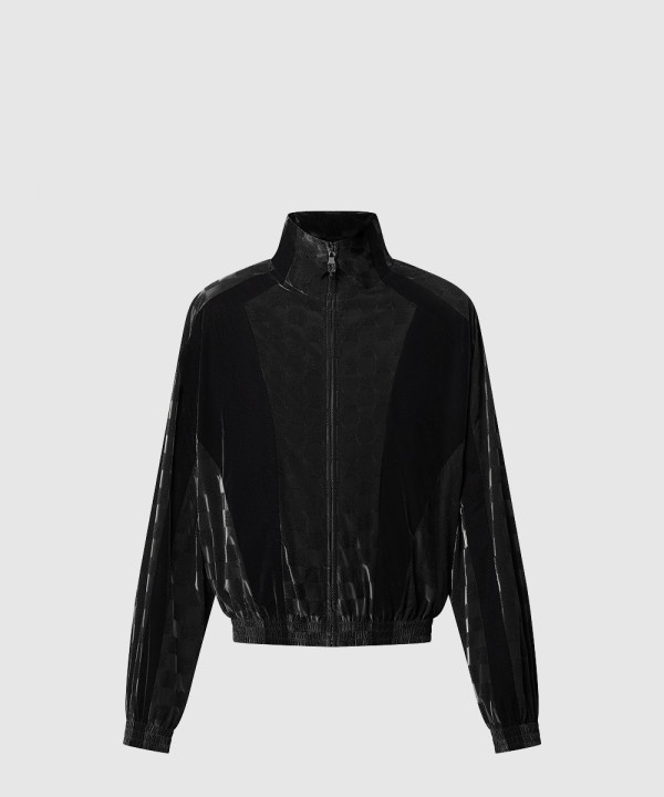 플록드 다미에 테크니컬 트랙수트 톱