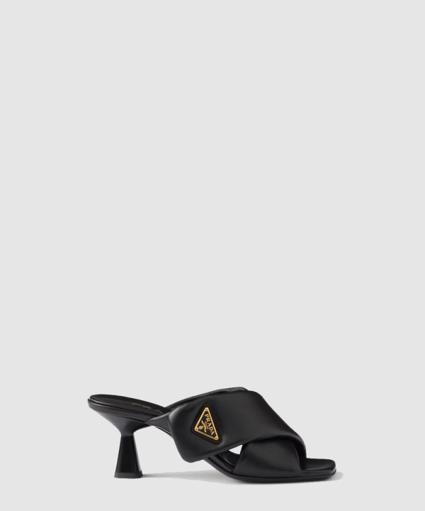 패딩 나파 가죽 샌들 1XX754