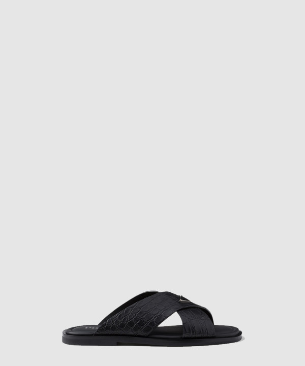 악어 가죽 크로스 샌들 2X3081